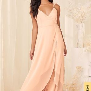 Blush Pink High-Low Wrap Dress from Lulu’s / Size Small
